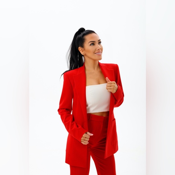 Halston Heritage Jackets & Blazers - SOLD Vintage❤️ red blazer and matching pants